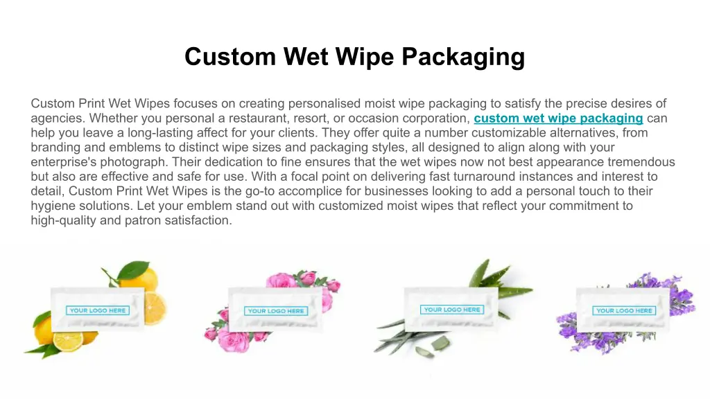 custom wet wipe packaging