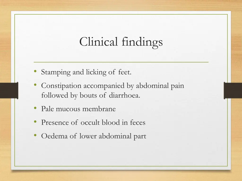 clinical findings