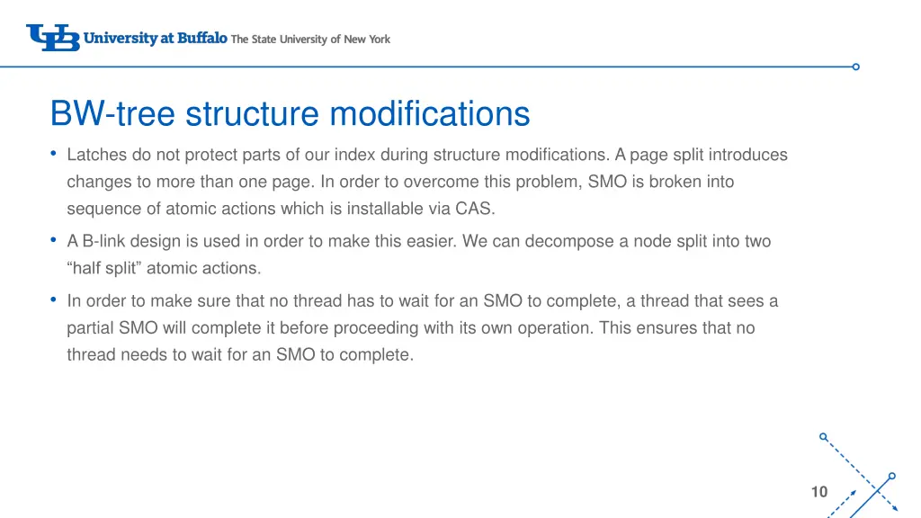 bw tree structure modifications latches