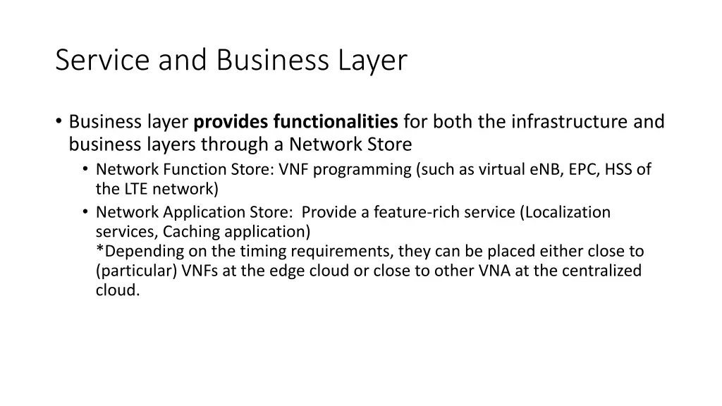 service and business layer