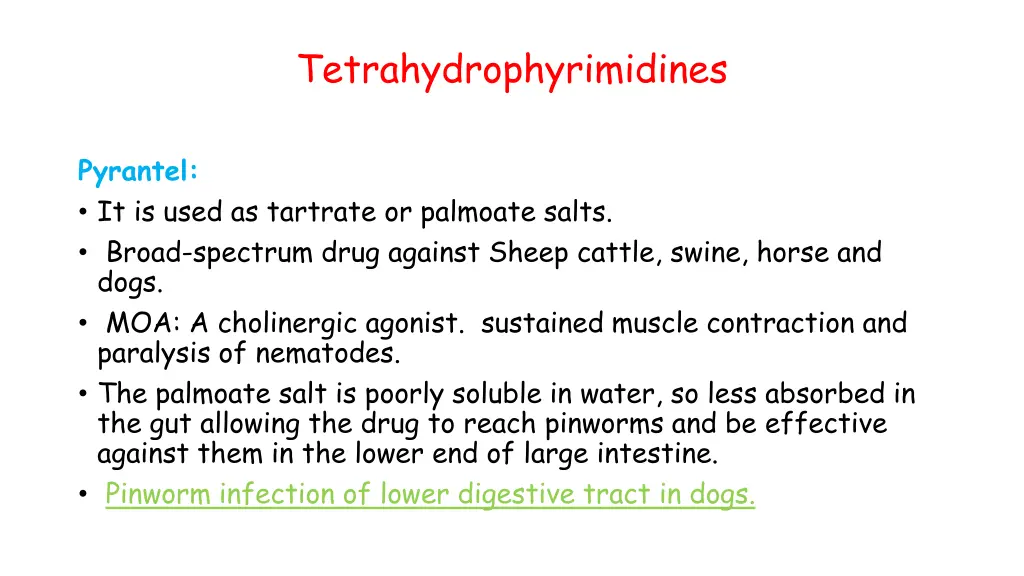 tetrahydrophyrimidines