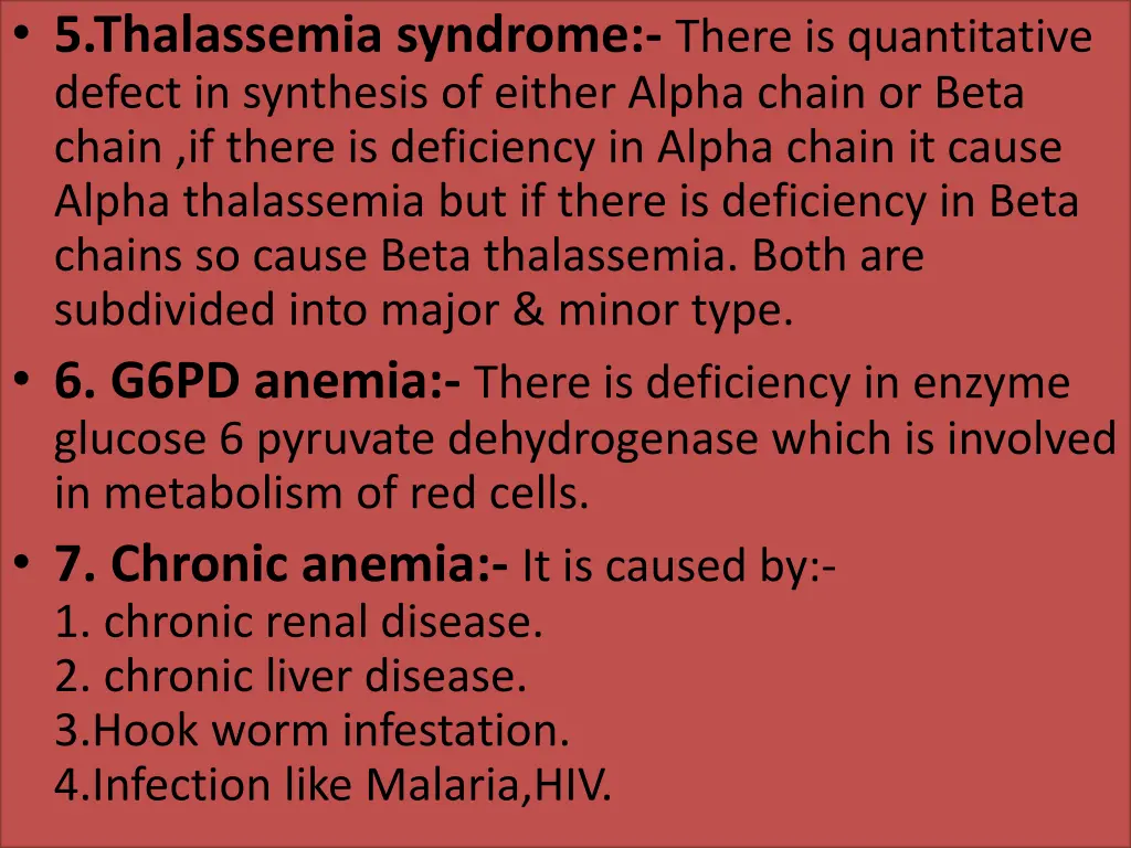 5 thalassemia syndrome there is quantitative