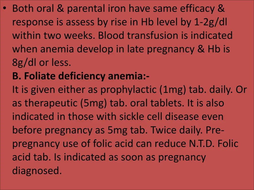 both oral parental iron have same efficacy