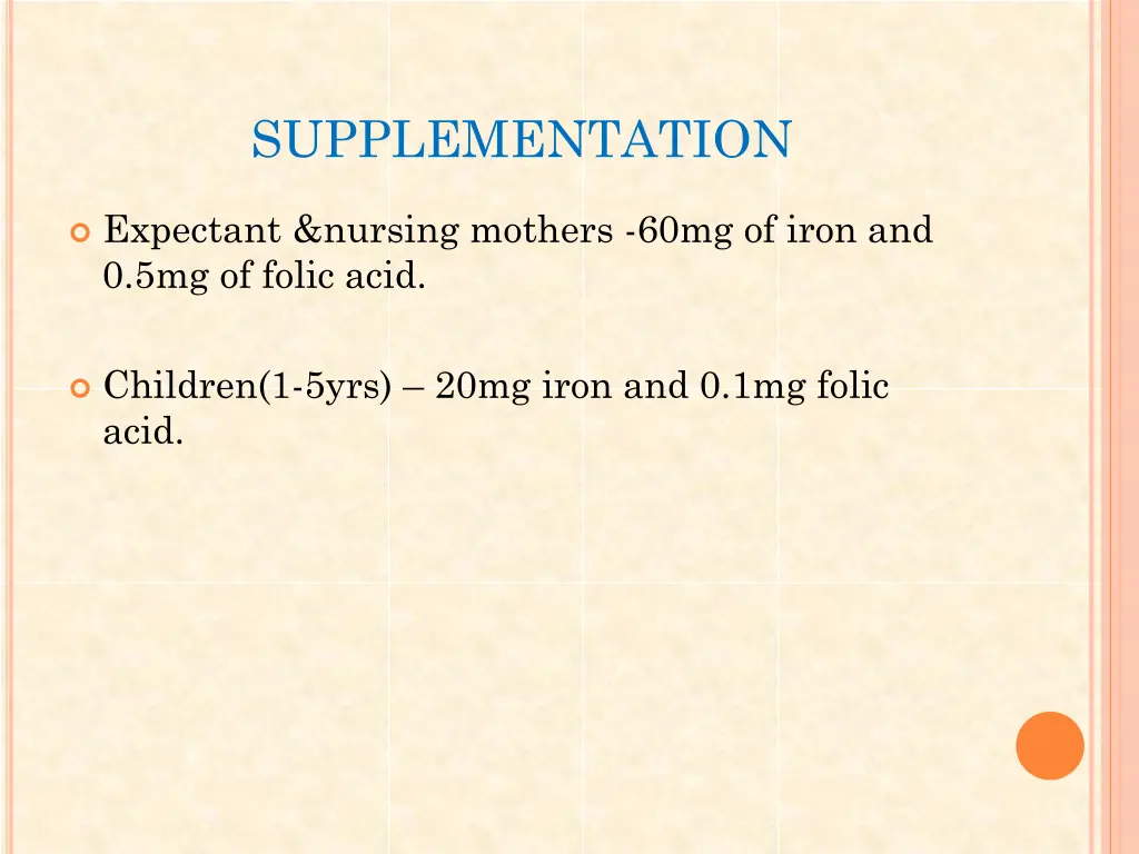 supplementation