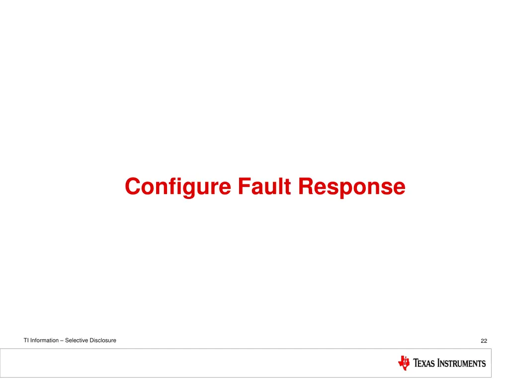 configure fault response