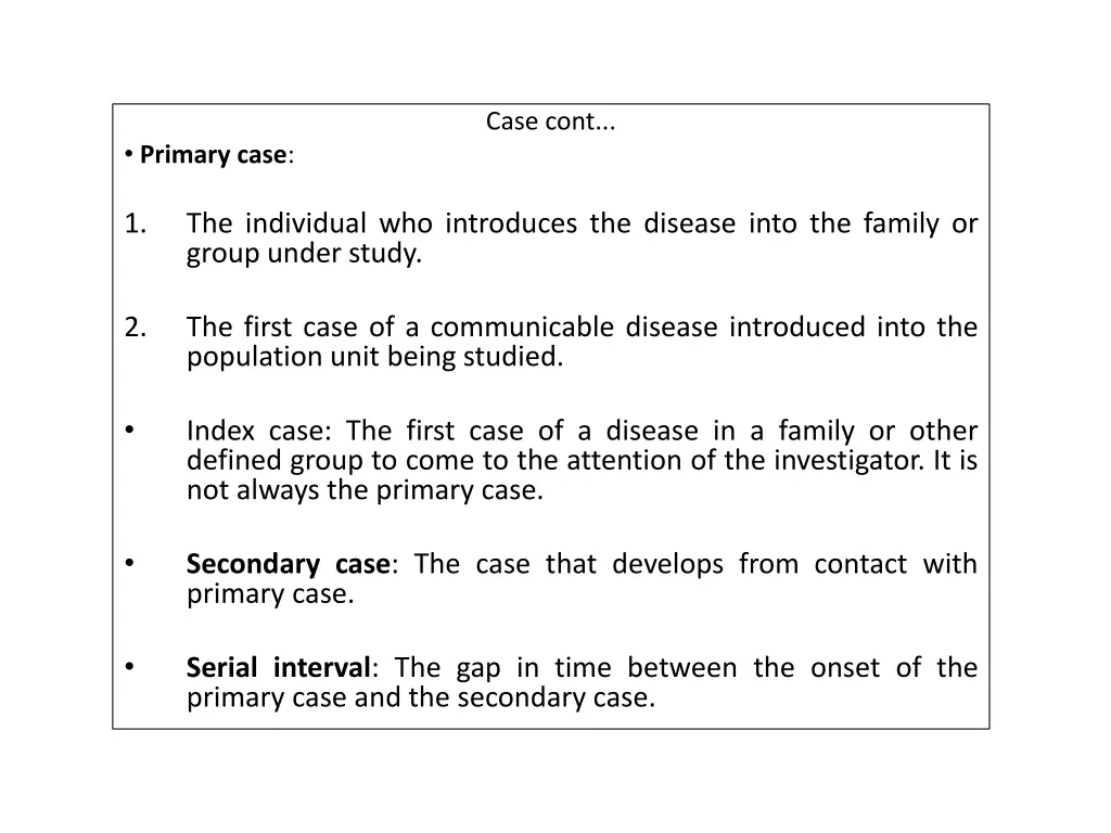 case cont