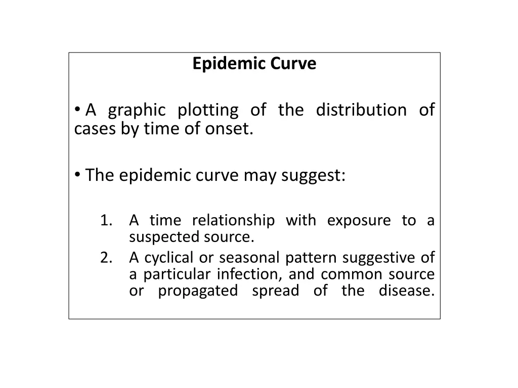 epidemic curve