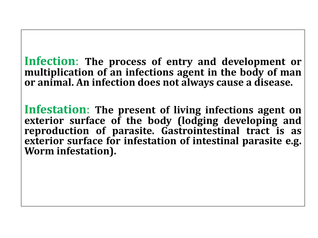 infection the process of entry and development