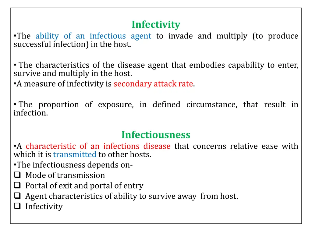 infectivity