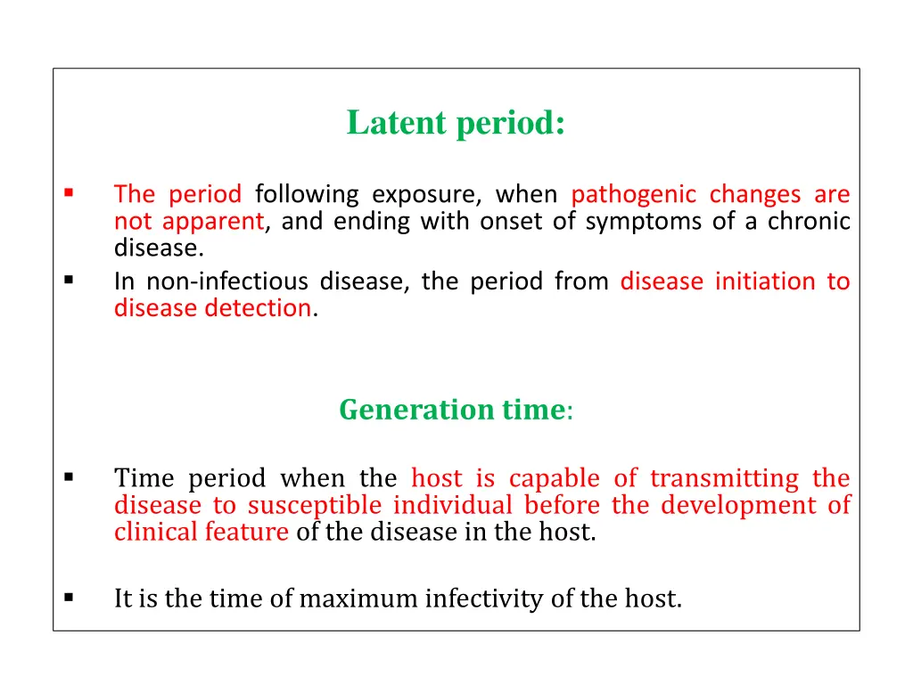 latent period