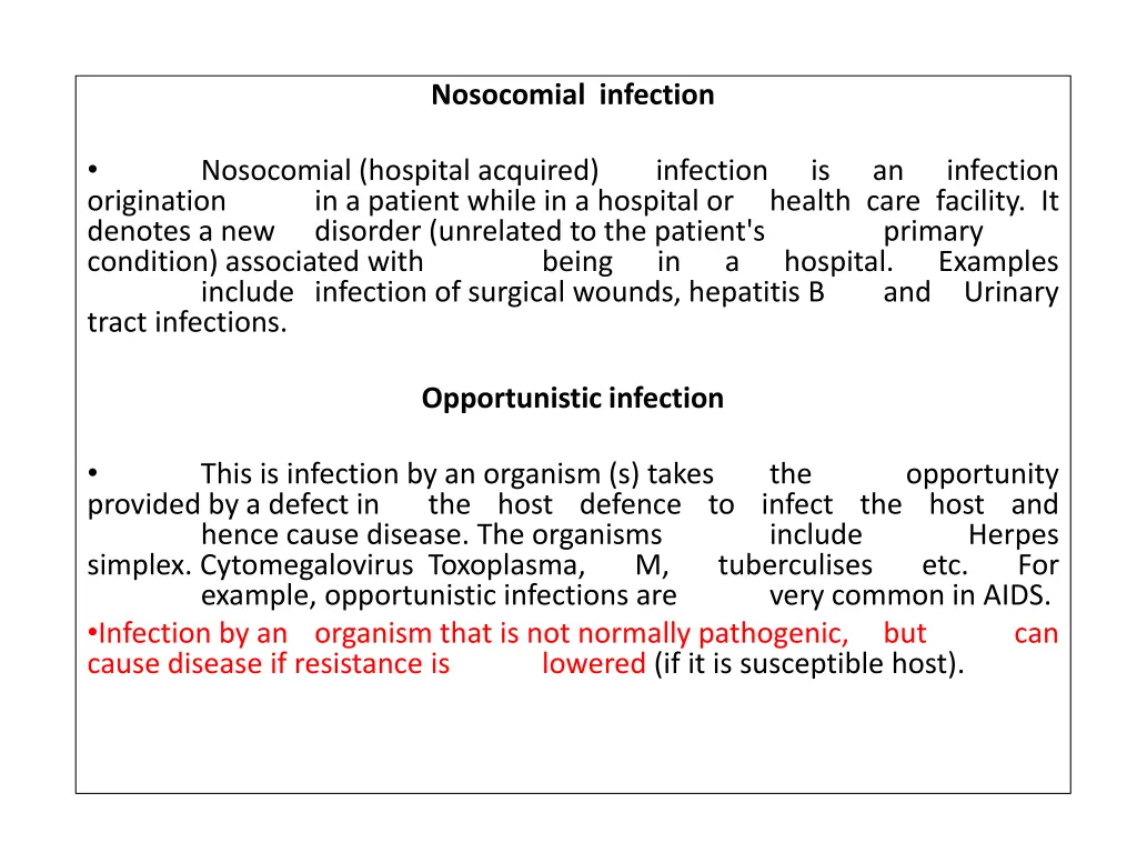 nosocomial infection