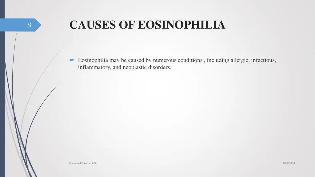 causes of eosinophilia