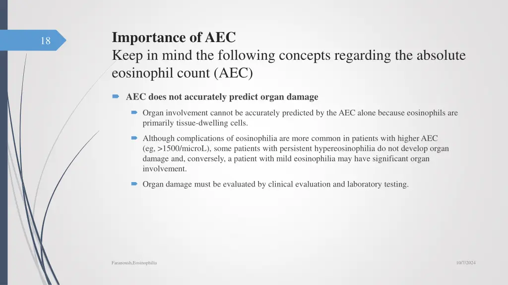 importance of aec keep in mind the following