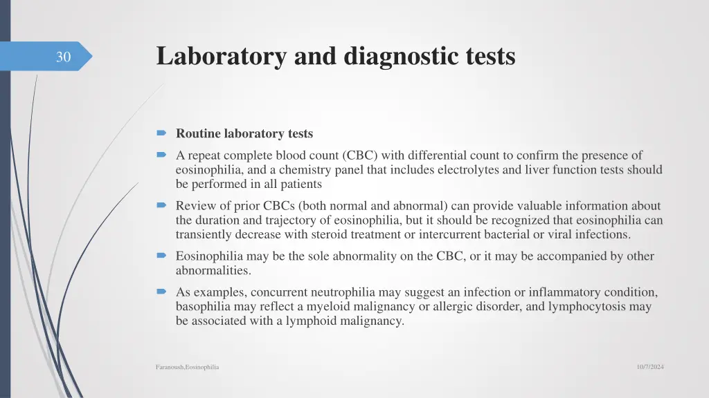 laboratory and diagnostic tests