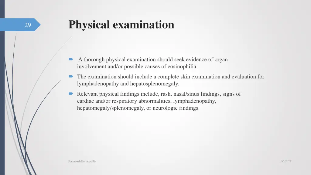 physical examination