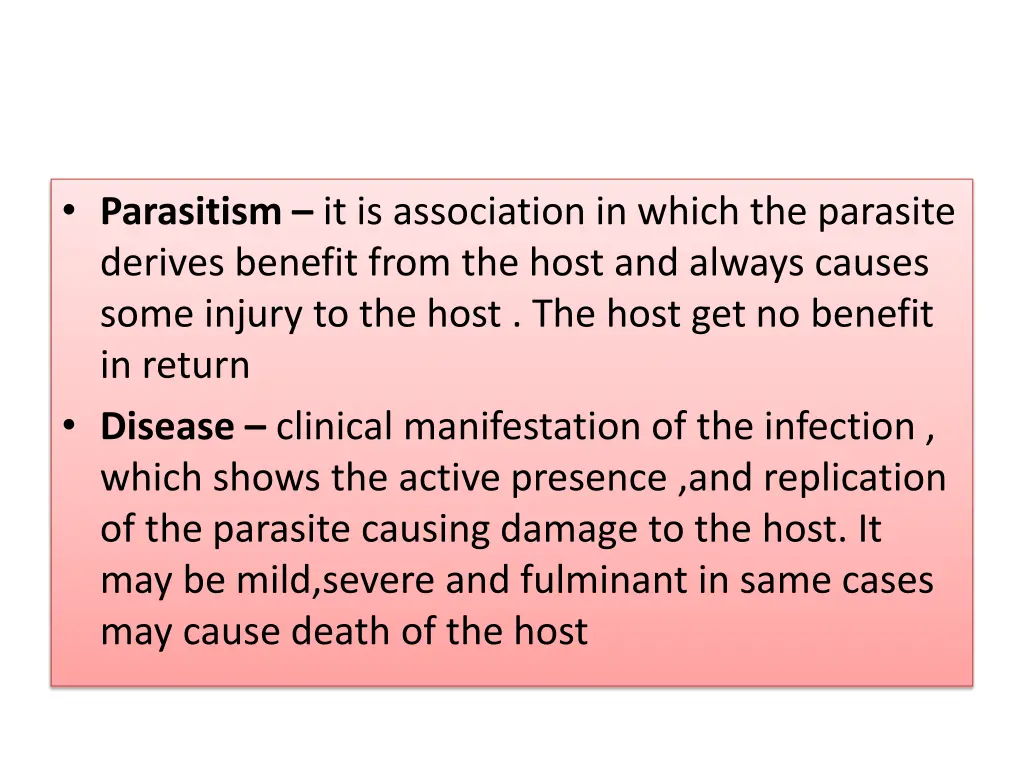 parasitism it is association in which