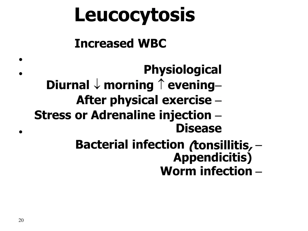 leucocytosis