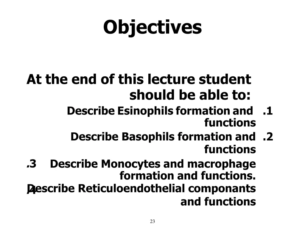 objectives