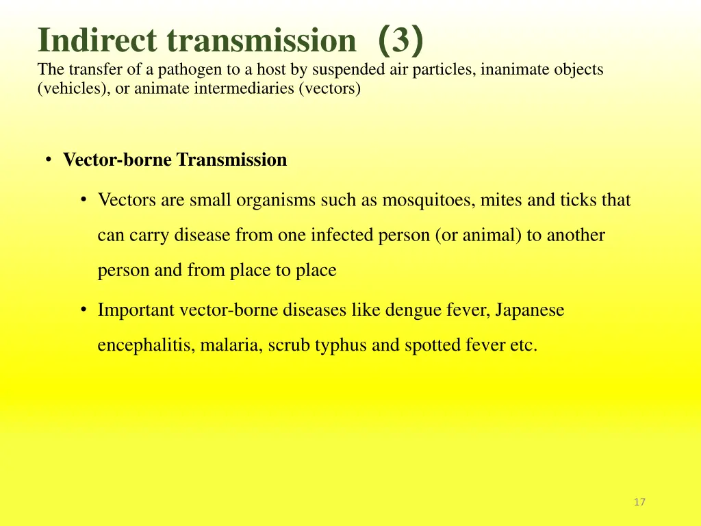 indirect transmission 3 the transfer