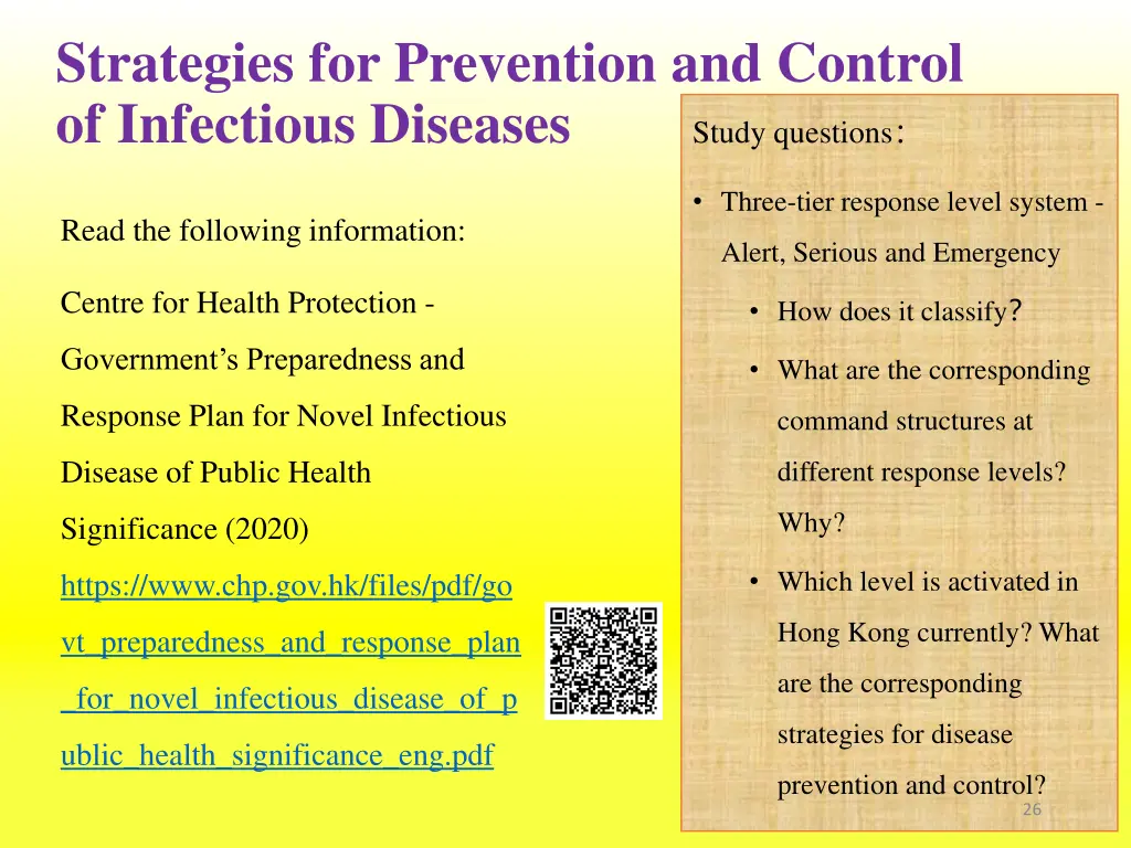 strategies for prevention and control