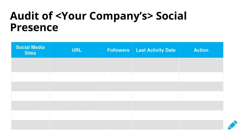 audit of your company s social presence