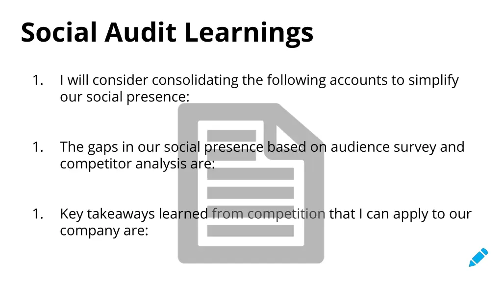 social audit learnings