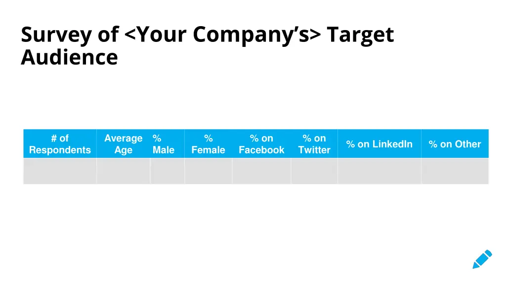 survey of your company s target audience