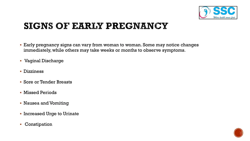 signs of early pregnancy