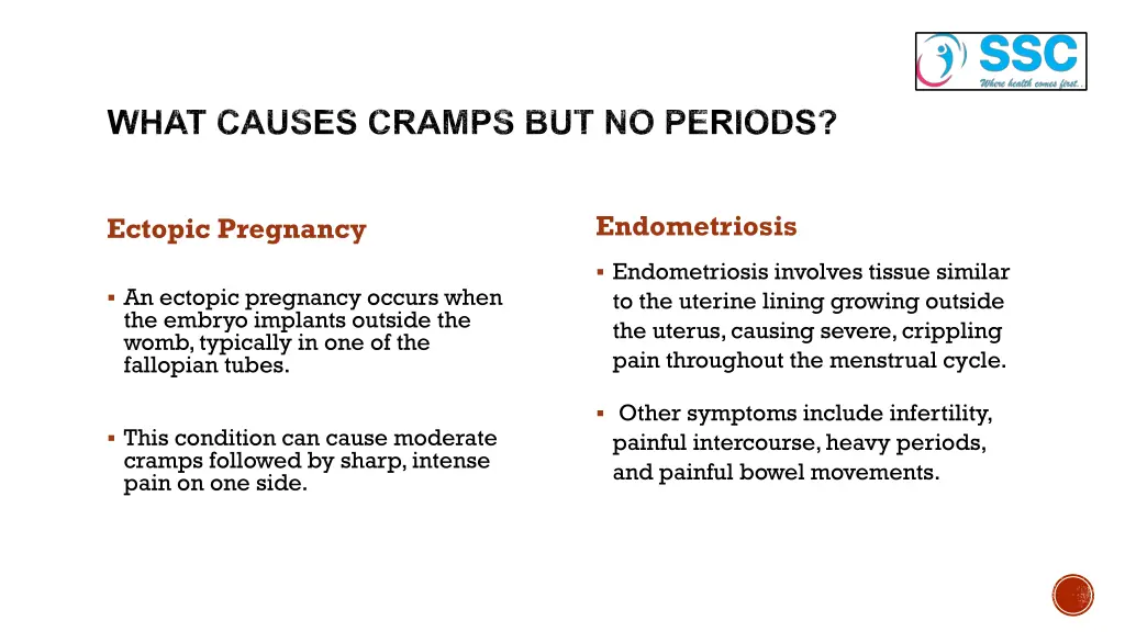 what causes cramps but no periods