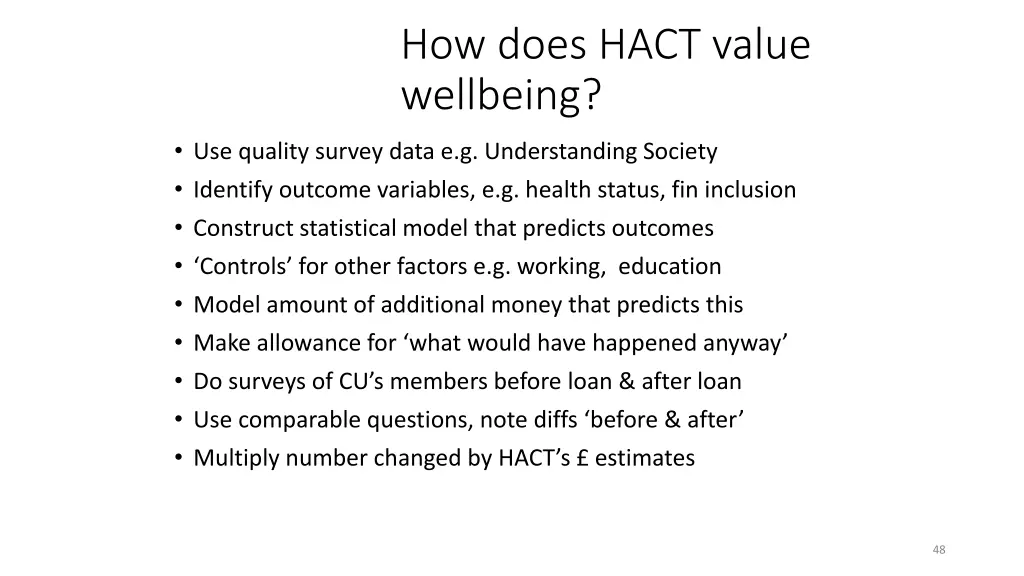 how does hact value wellbeing