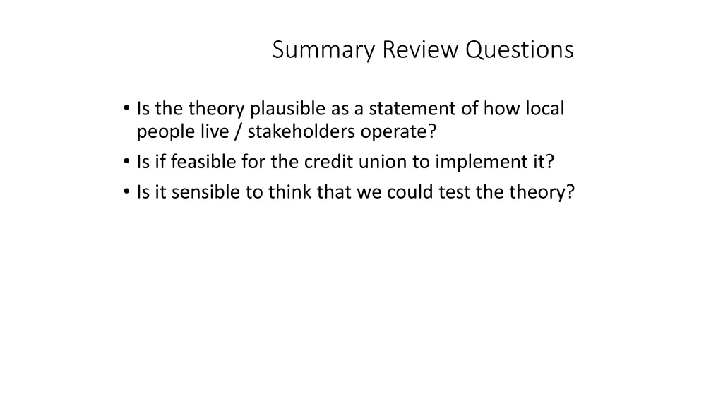 summary review questions