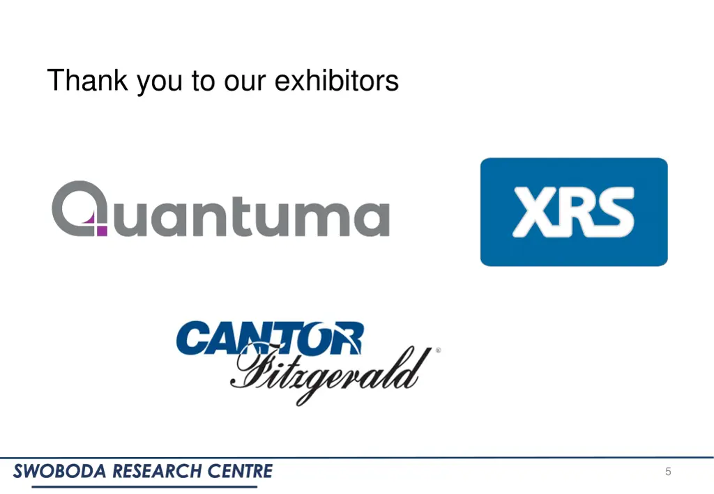 thank you to our exhibitors