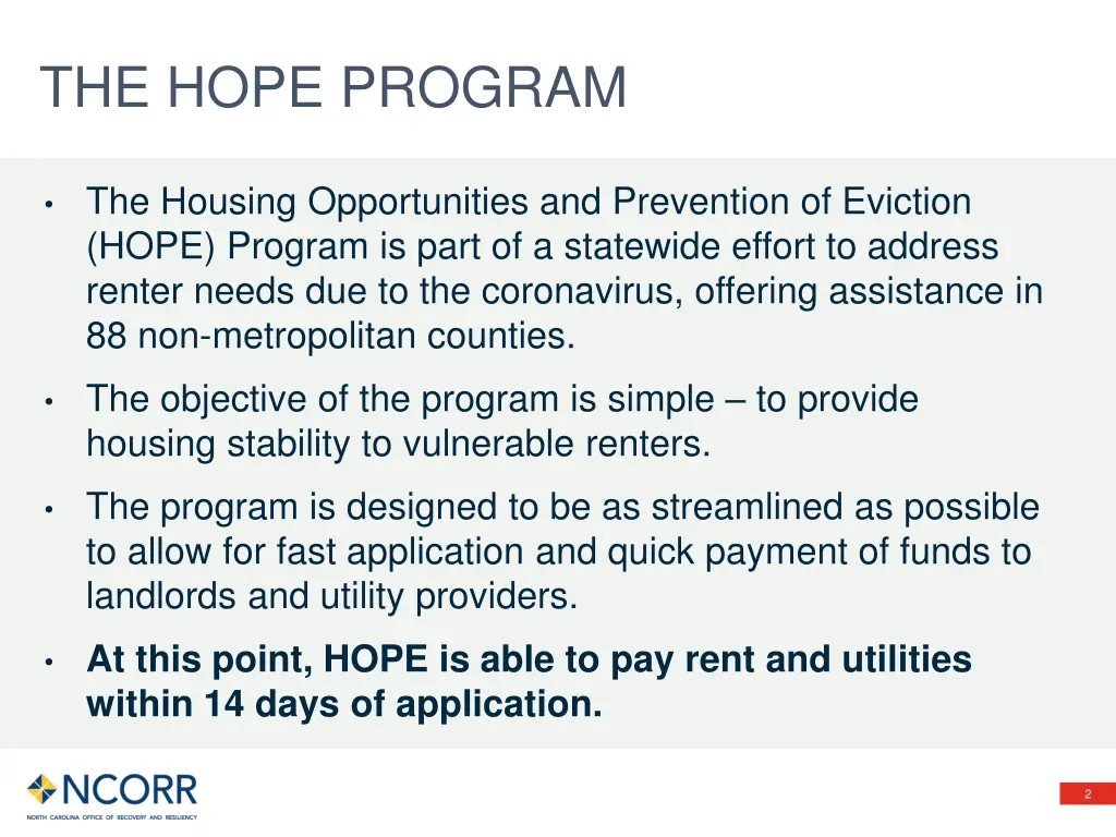 the hope program