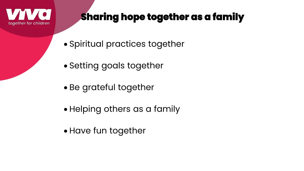 sharing hope together as a family sharing hope