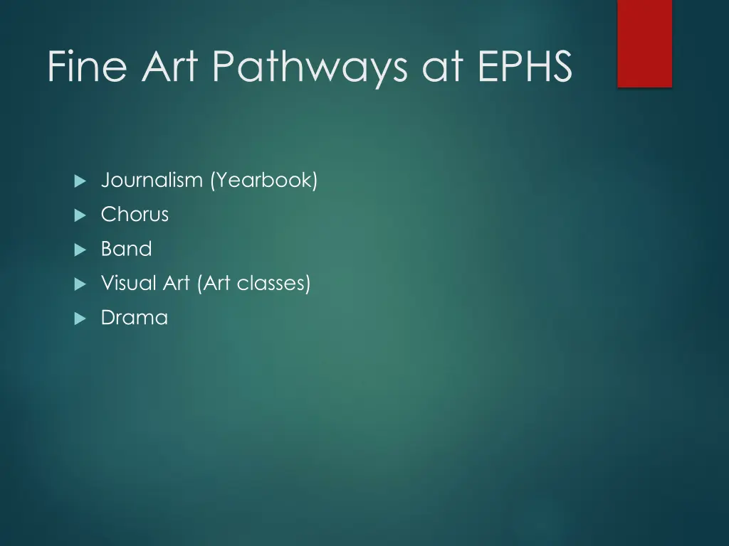 fine art pathways at ephs