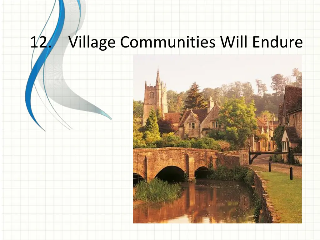 12 village communities will endure