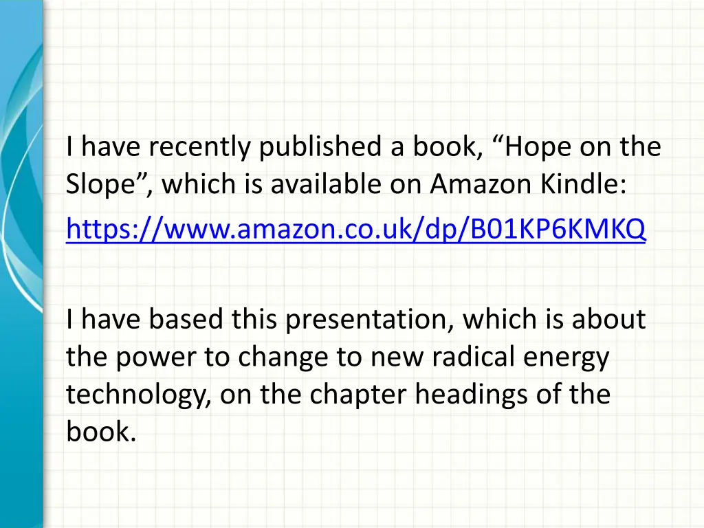 i have recently published a book hope