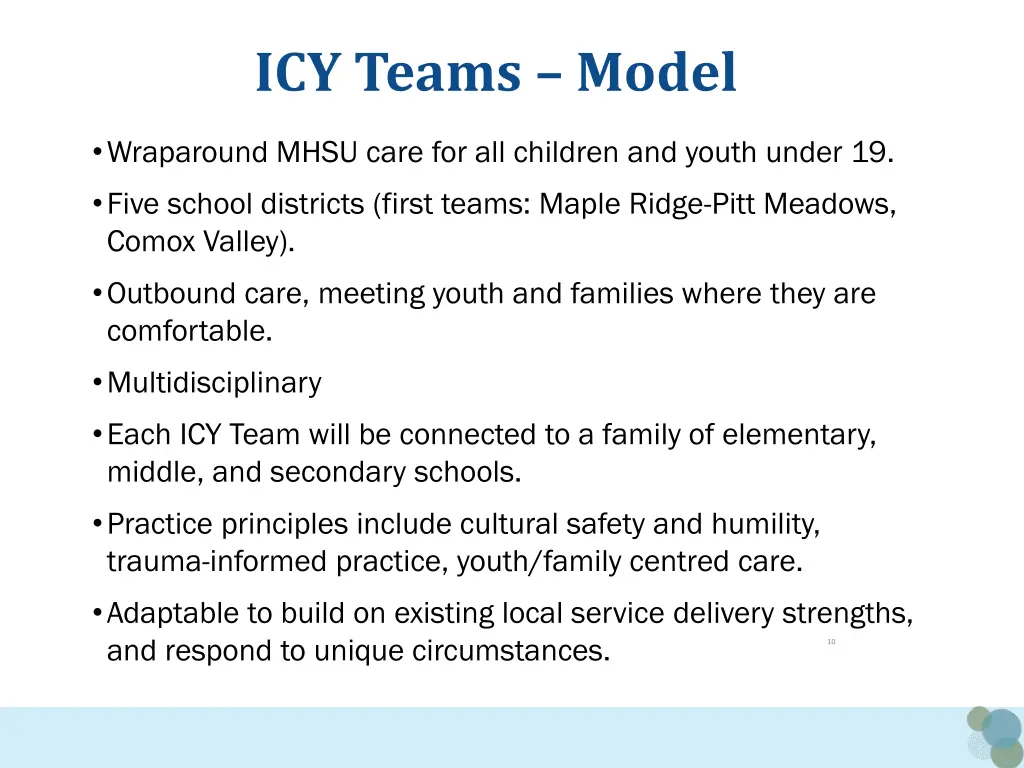 icy teams model