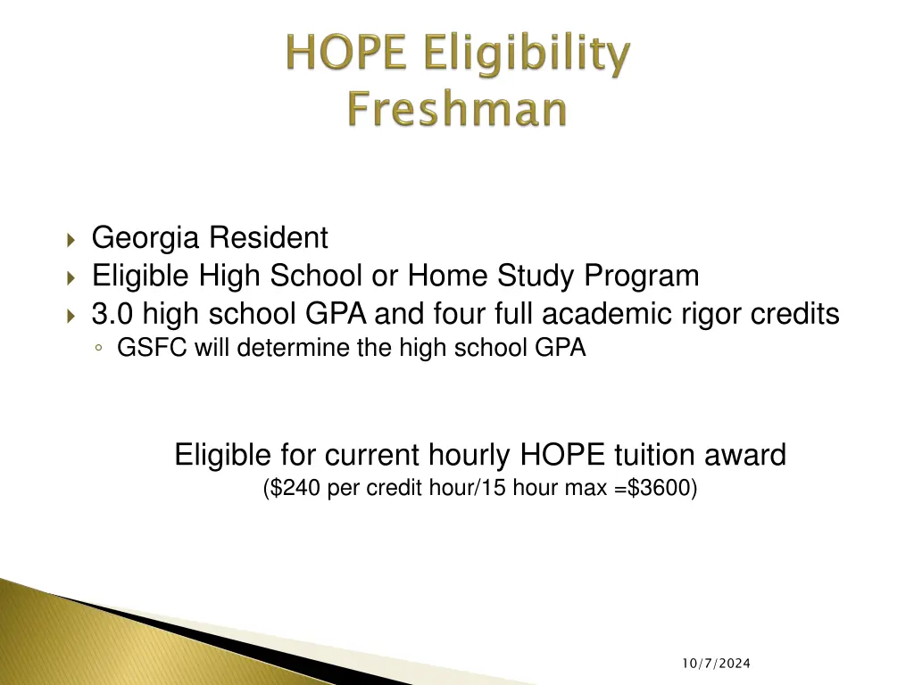 georgia resident eligible high school or home