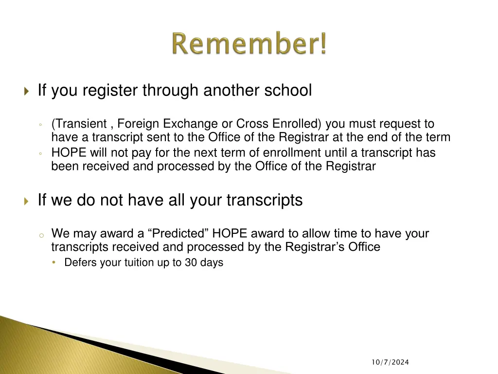 if you register through another school