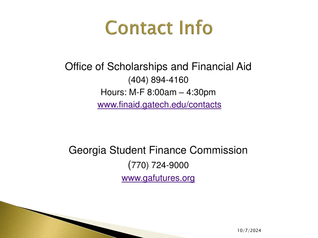 office of scholarships and financial