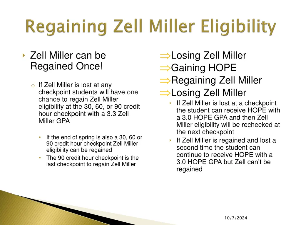 zell miller can be regained once