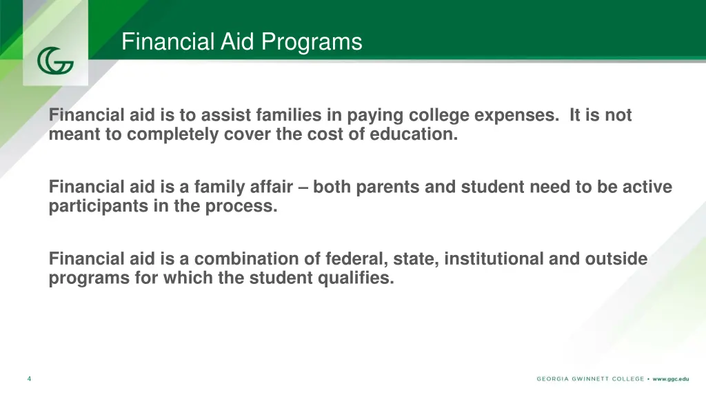 financial aid programs