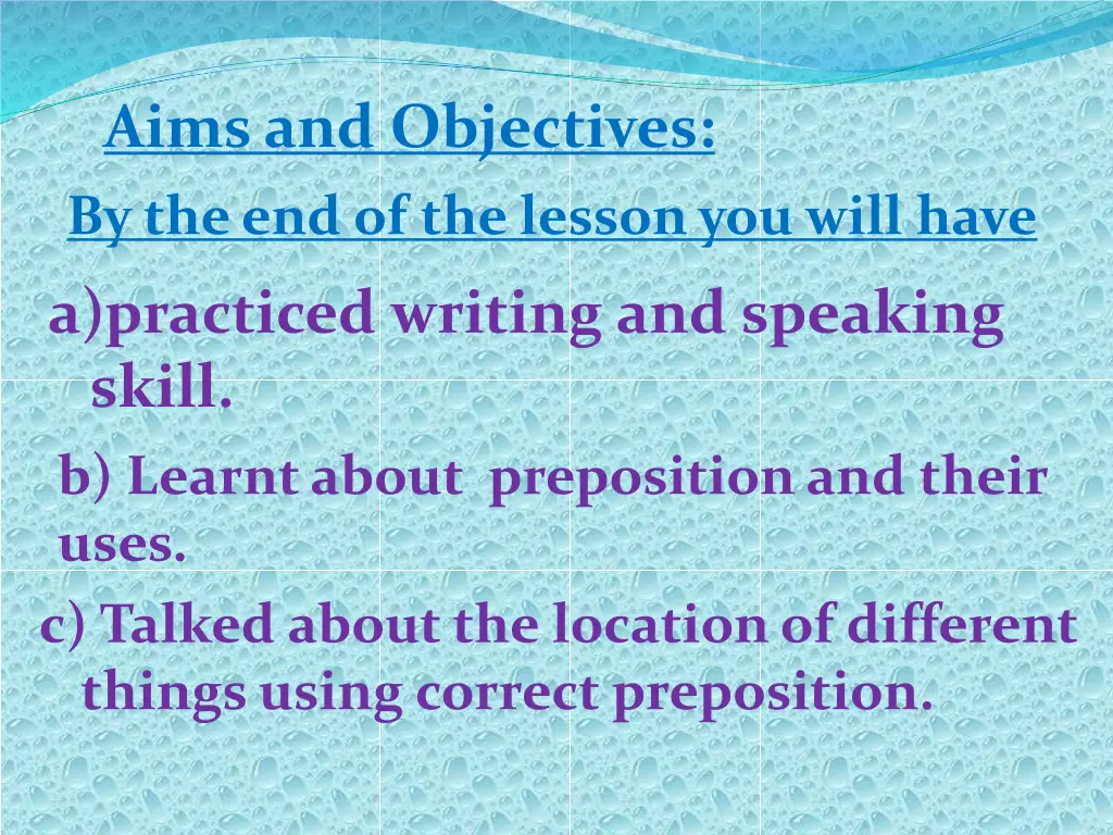 aims and objectives