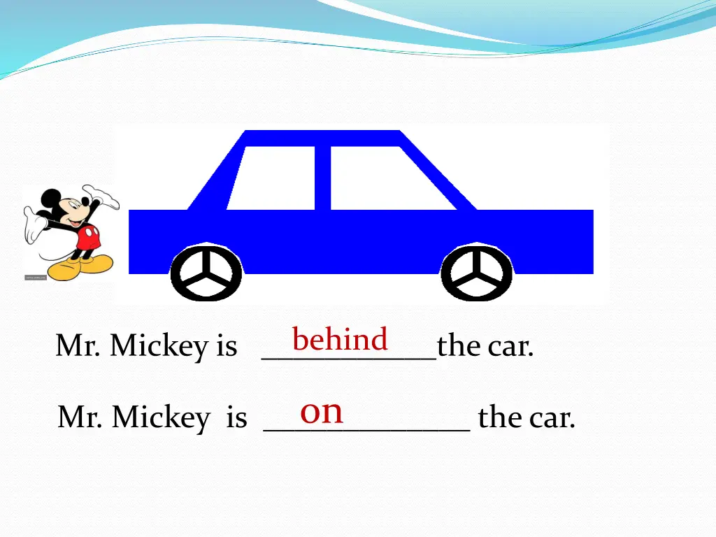 mr mickey is the car behind