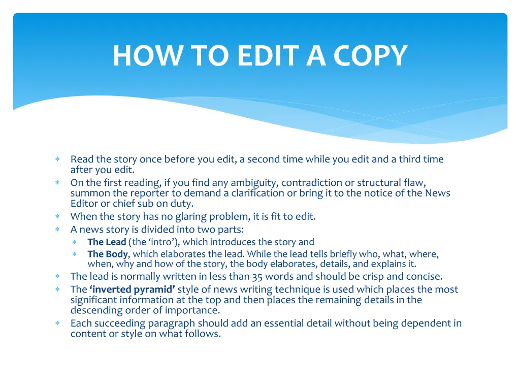 how to edit a copy