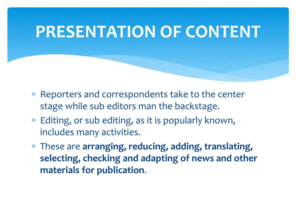 presentation of content 2