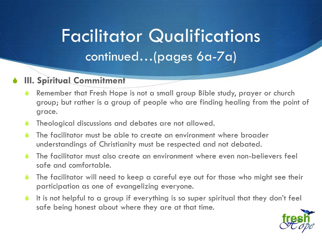 facilitator qualifications continued pages 6a 7a 1