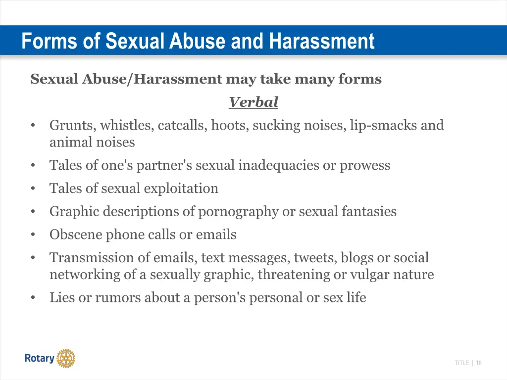 forms of sexual abuse and harassment 1