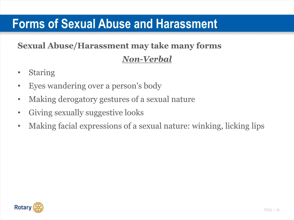 forms of sexual abuse and harassment 2